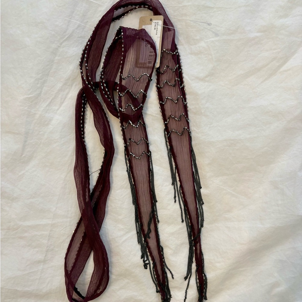 Chan Luu Beaded Skinny Scarf NWT